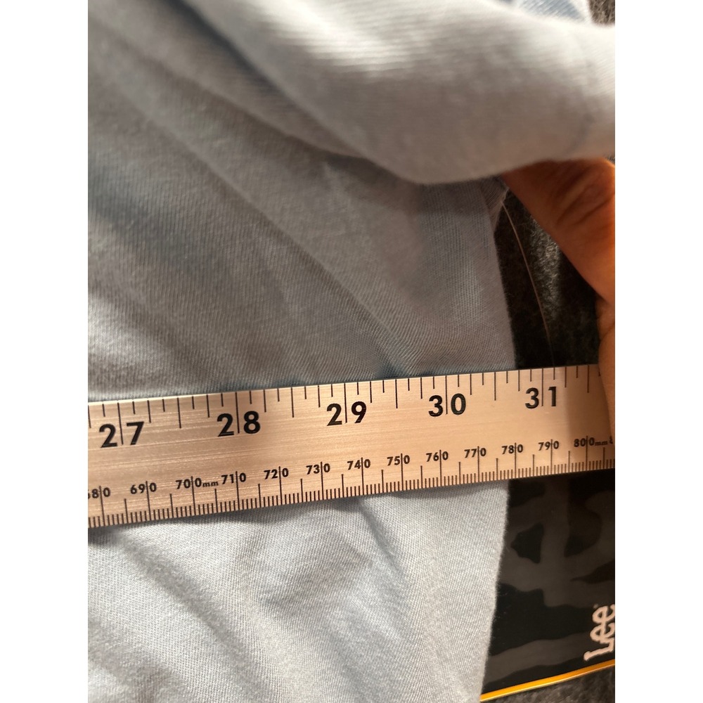 Lee Jeans 1889 Graphic T-Shirt Light Blue Cotton Crewneck Womens 4X New - Picture 8 of 8